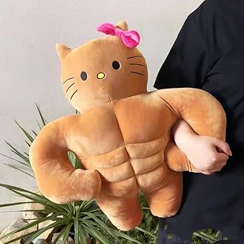 Amazon.co.jp: マッスル キャット ぬいぐるみ 各種サイズ キティ